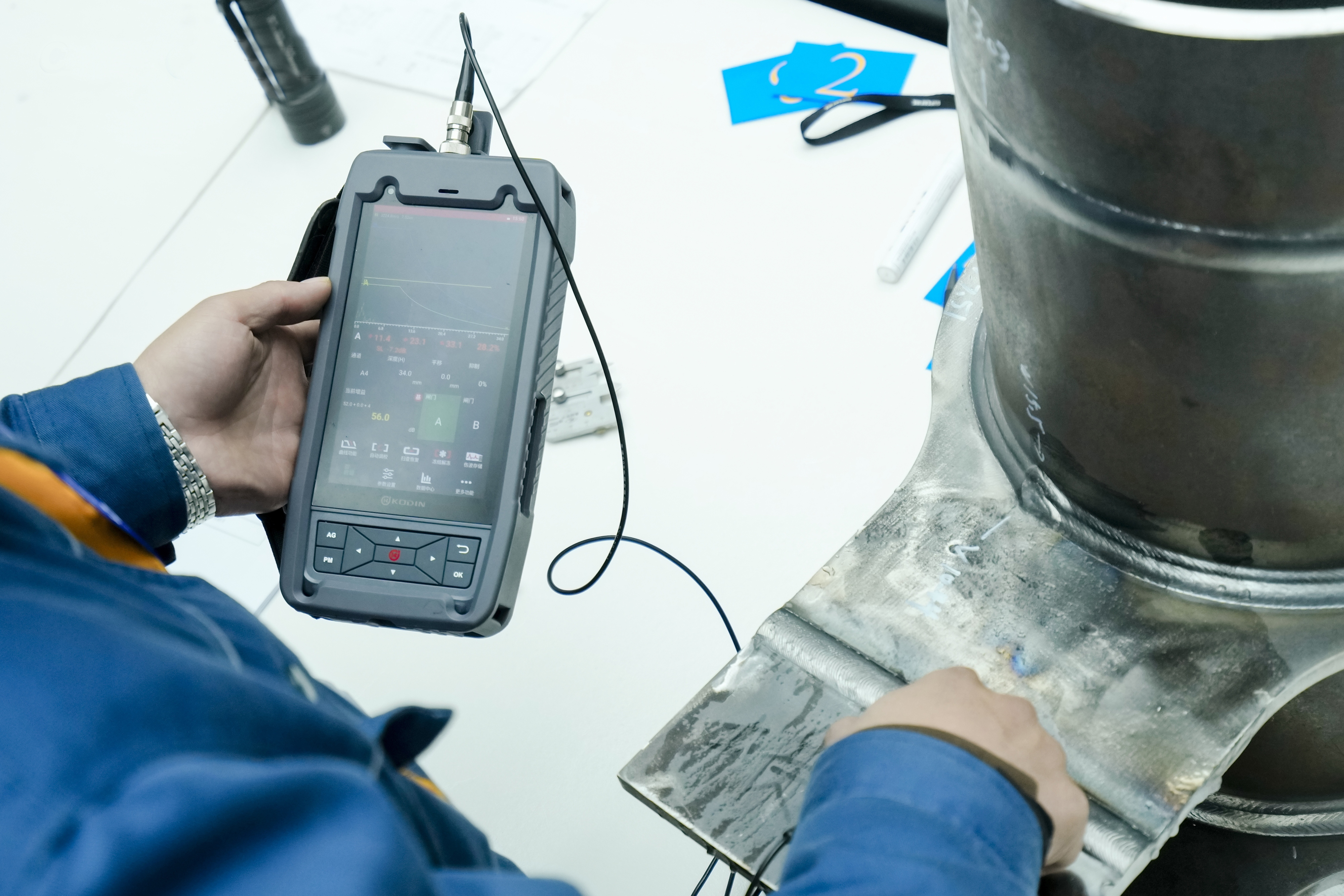 KODIN 6A-UT作為中國工程建設(shè)焊接協(xié)會指定裁判用機(jī)參加賽事